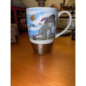 Disney Travel Mug White Blue Gray Two-Tone Eeyore Graphic Cute Collectible